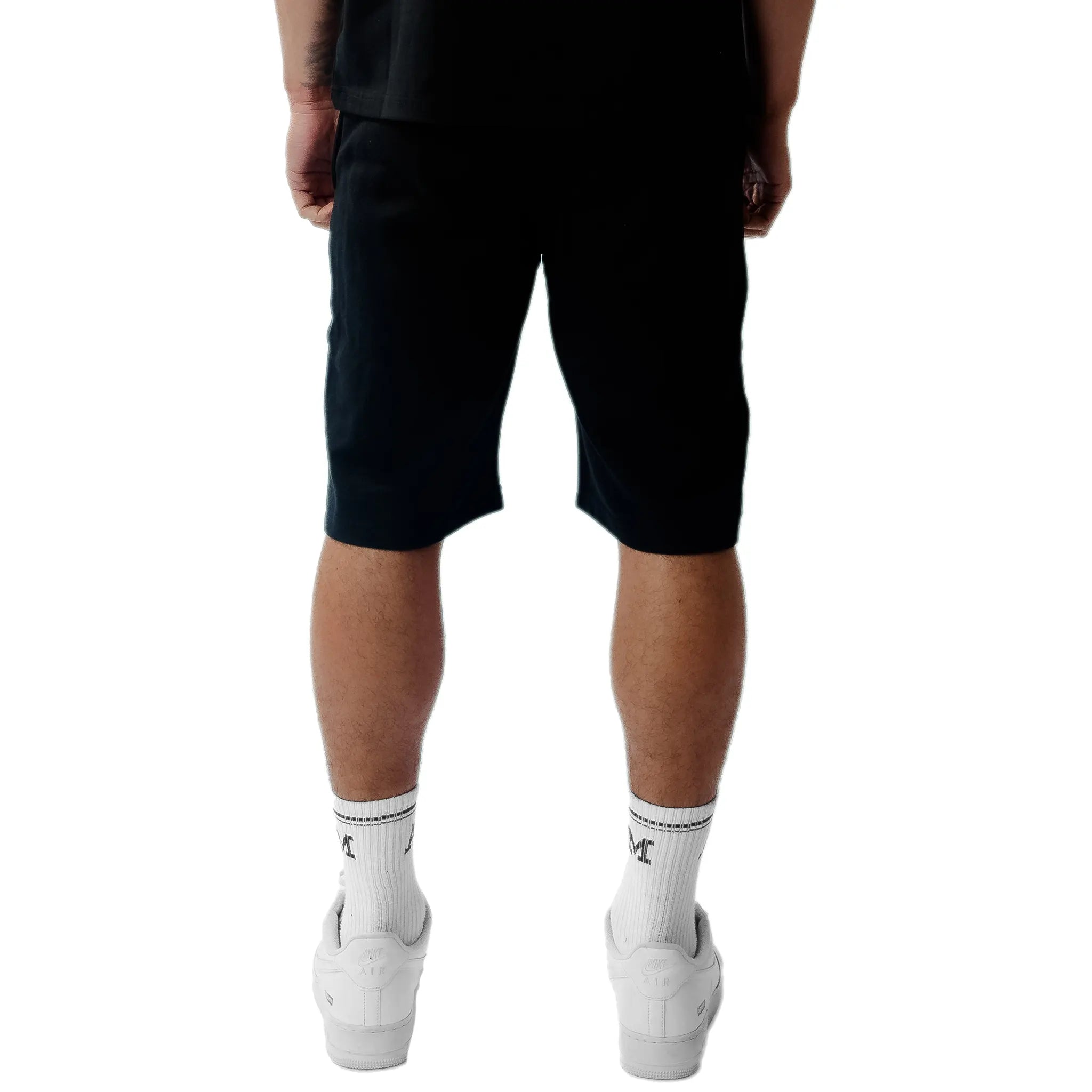 Back Detail view of Amicci Angeli Graphic Black Shorts